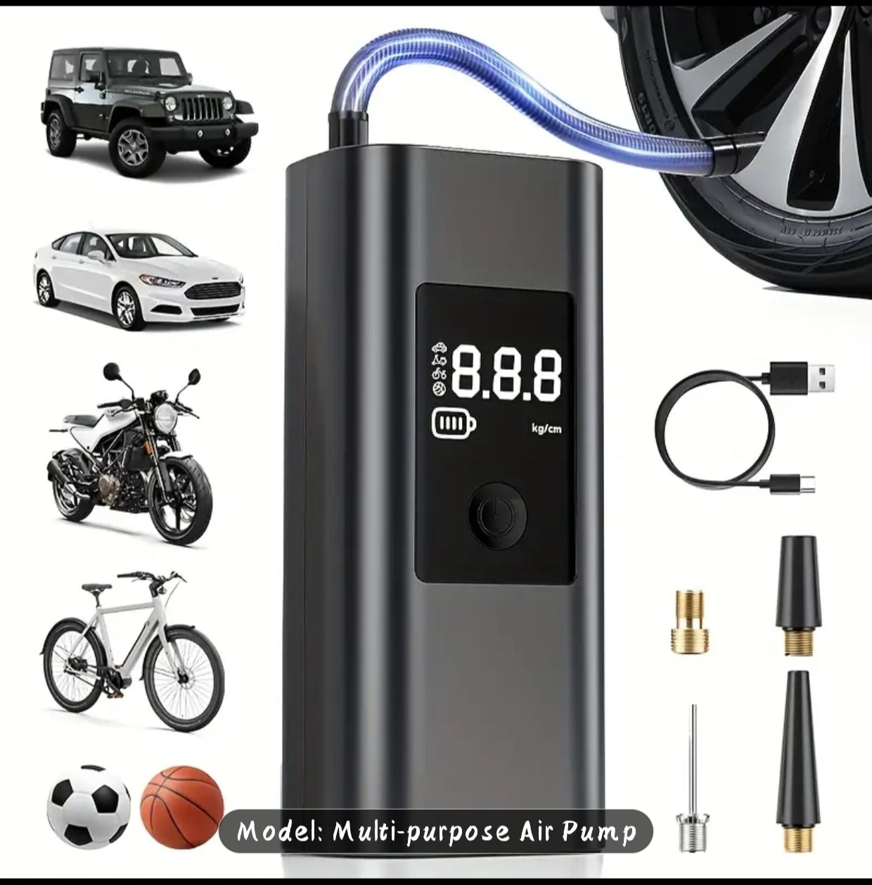 Cordless air pump 3000mAh