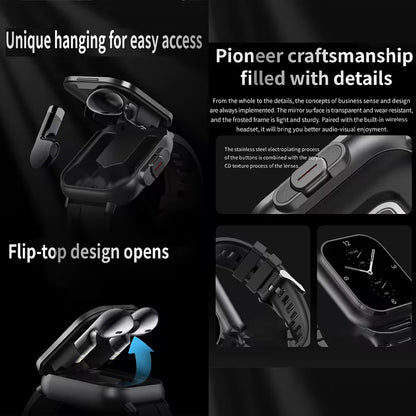 Smart watch with wireless earbuds