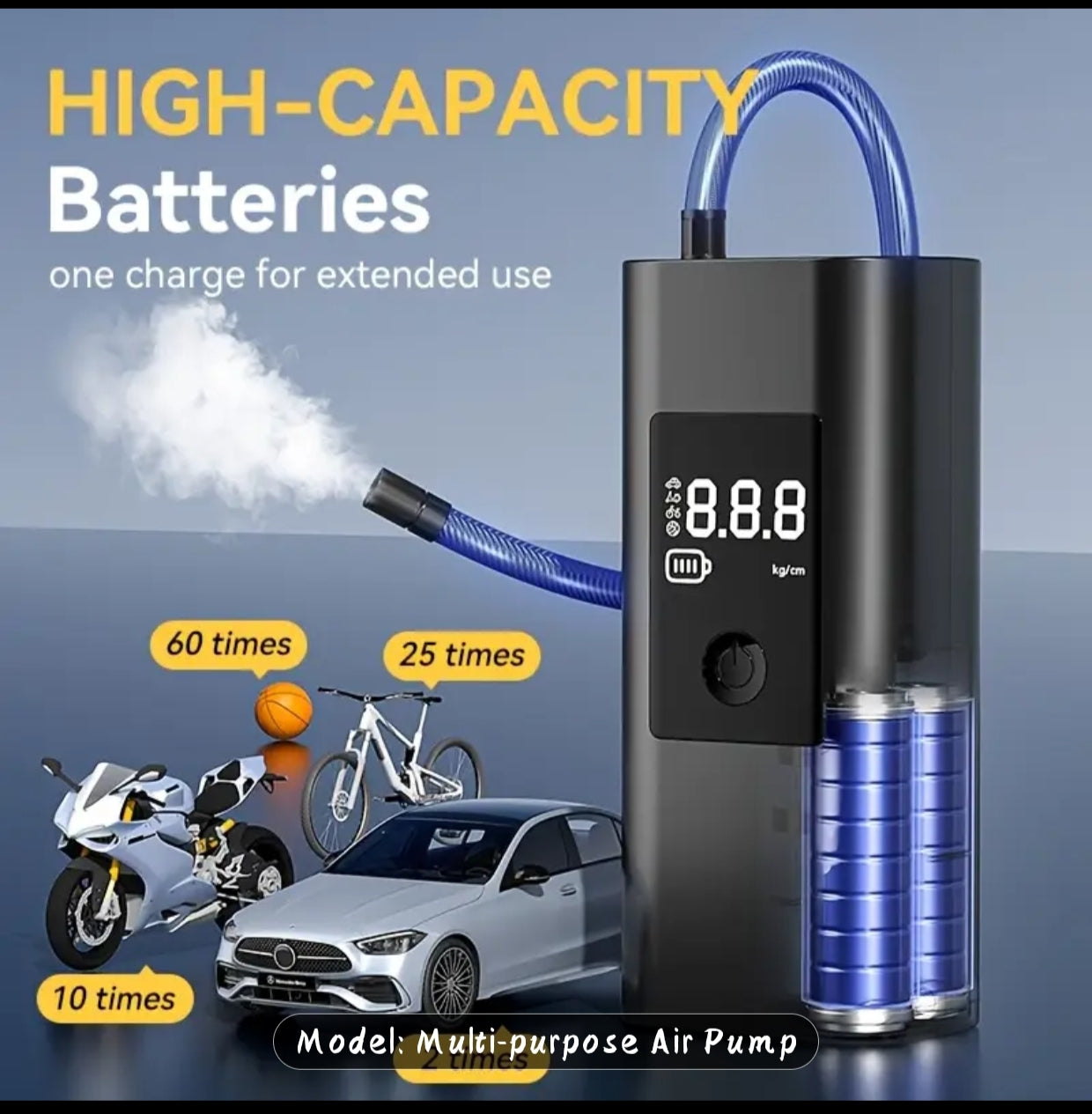 Cordless air pump 3000mAh