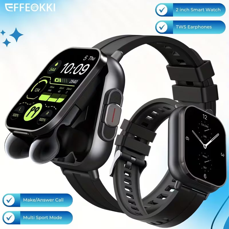 Smart watch with wireless earbuds